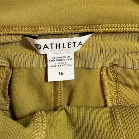 Athleta Women’s Olive PowerLift Workout Pants Size 16 - Picture 4 of 11